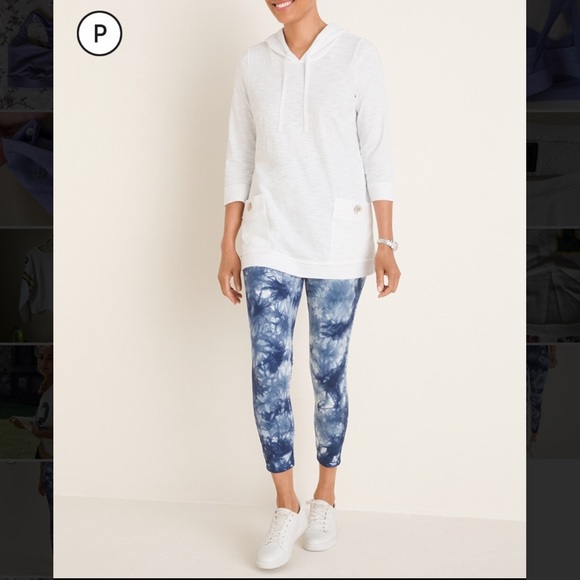 Zenergy So Slimming Petite Star Tie-Dye Crop Leggings - Picture 2 of 7